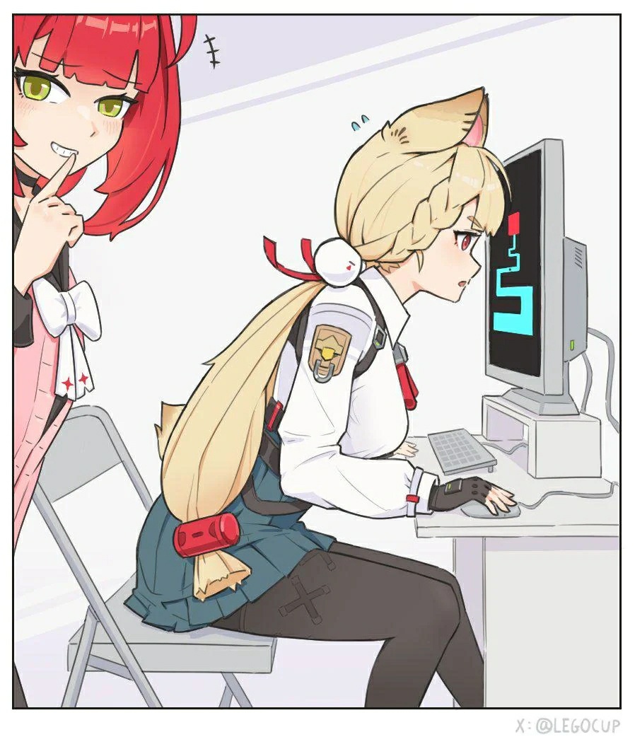 alice_thymefield, animal_ears, long_hair, multiple_girls, rabbit_ears, screamer, twintails, ukinami_yuzuha