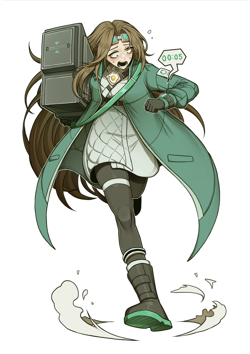 1girl, absurdres, bag, black_gloves, black_pantyhose, black_shoes, blue_eyes, bread