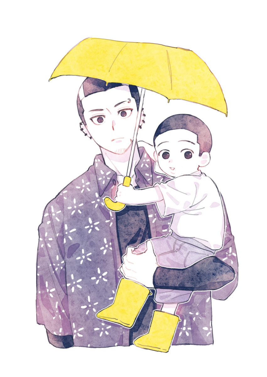 2boys, boots, brothers, carrying, carrying_person, child, child_carry, closed_mouth