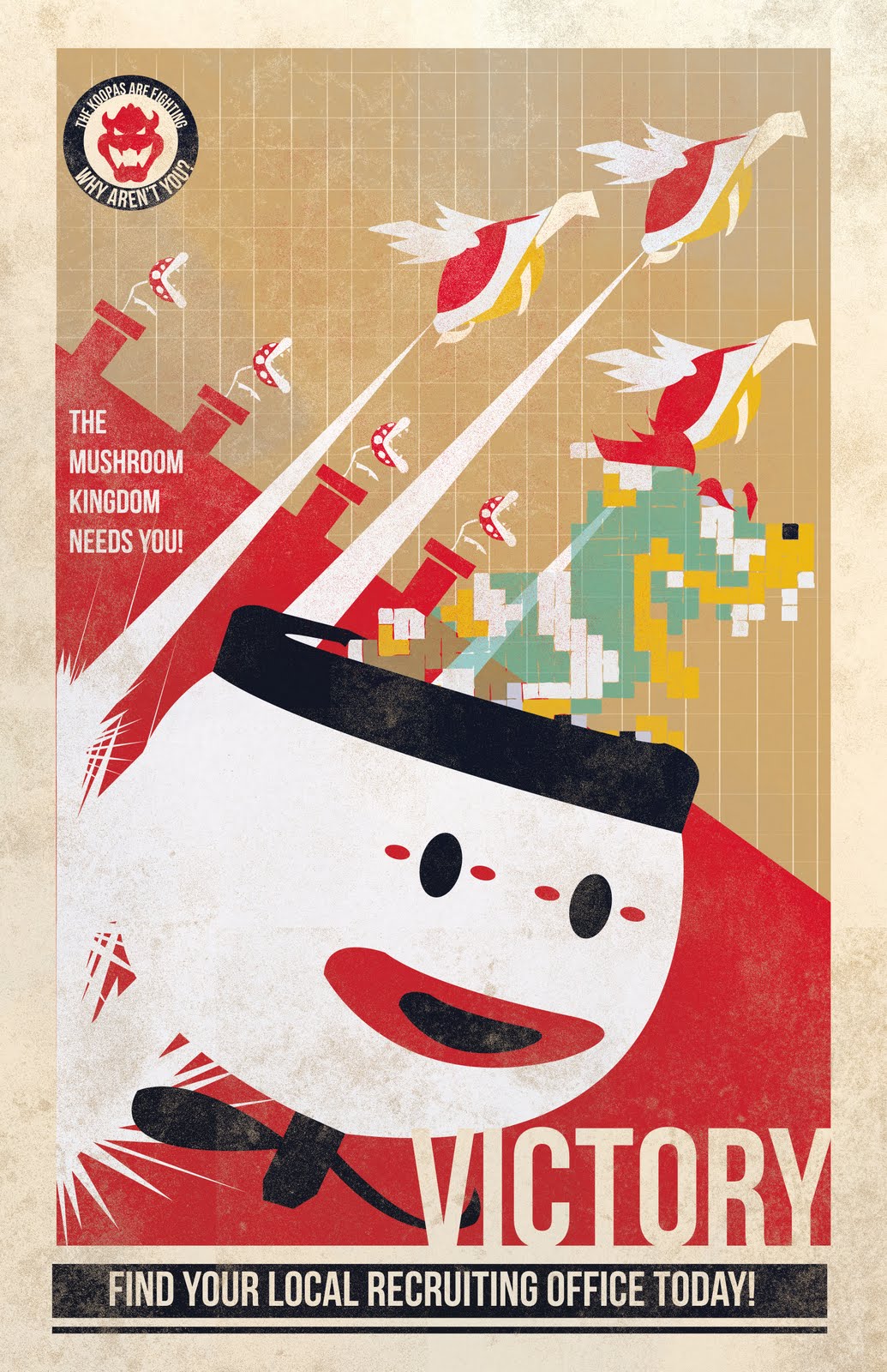 english, fernando_reza, highres, koopa_paratroopa, koopa_troopa, para_troopa, piranha_plant, propaganda, super_mario_bros.