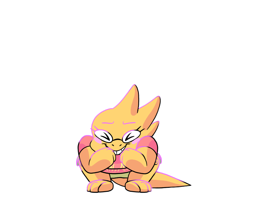 >_<, 1girl, 2015, 2d, alphys, alternate_costume, animated, animated_gif