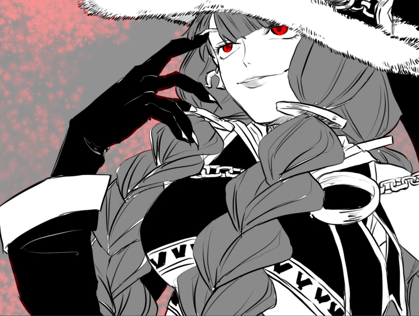 1girl, bare_shoulders, braid, breasts, earrings, fairy_tail, fingernails, gloves