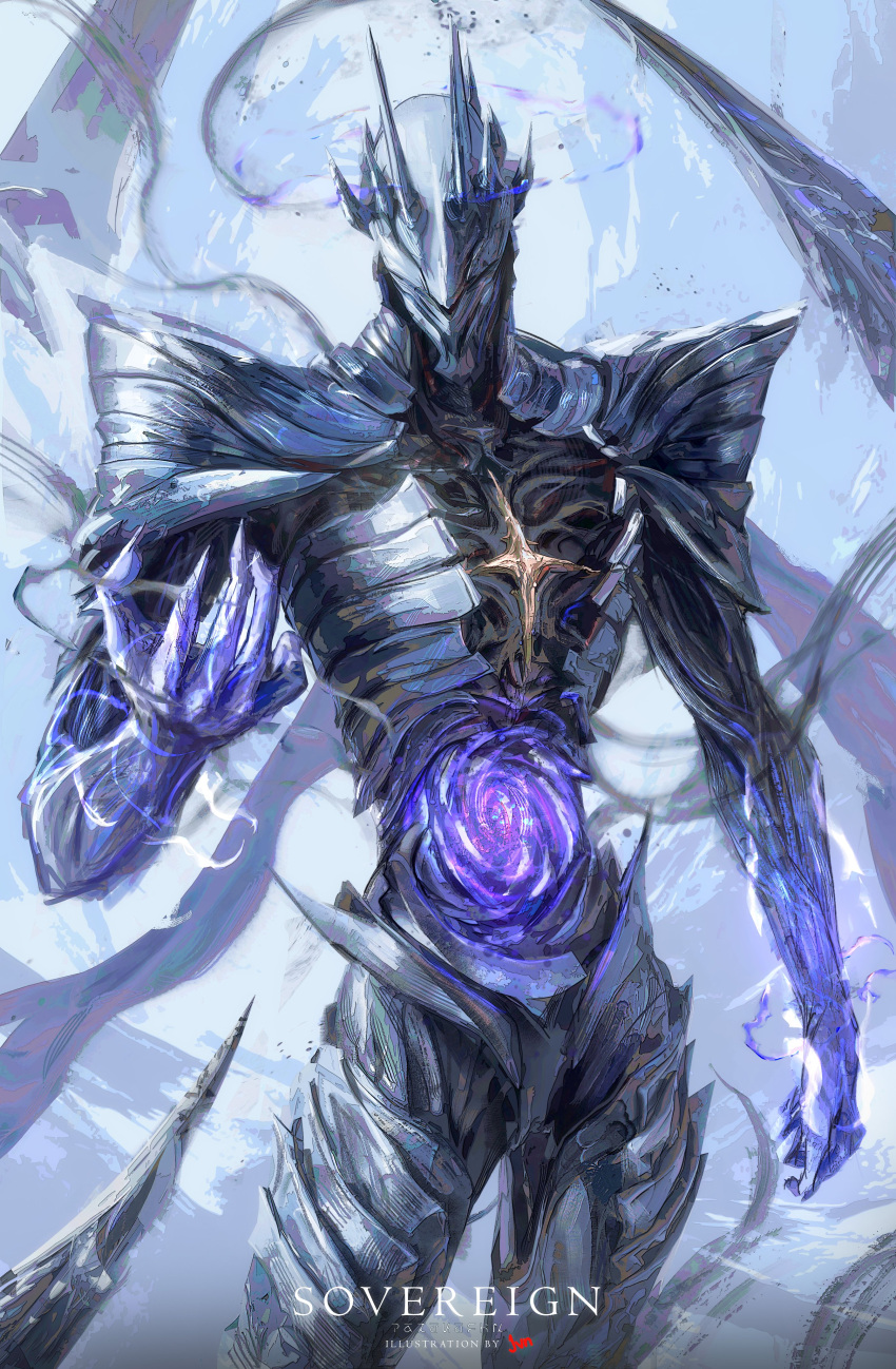 1other, absurdres, artist_name, character_name, colored_extremities, commentary, cowboy_shot, electricity