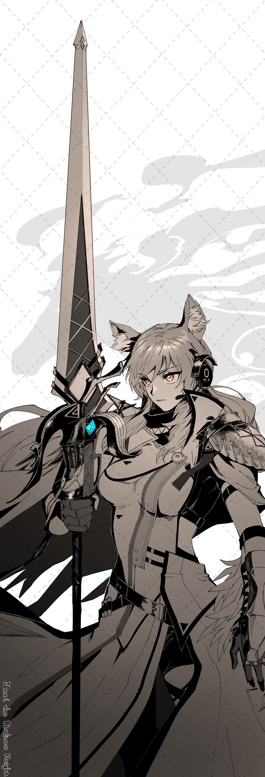1girl, absurdres, animal_ear_fluff, animal_ears, arknights, armor, breasts, cape