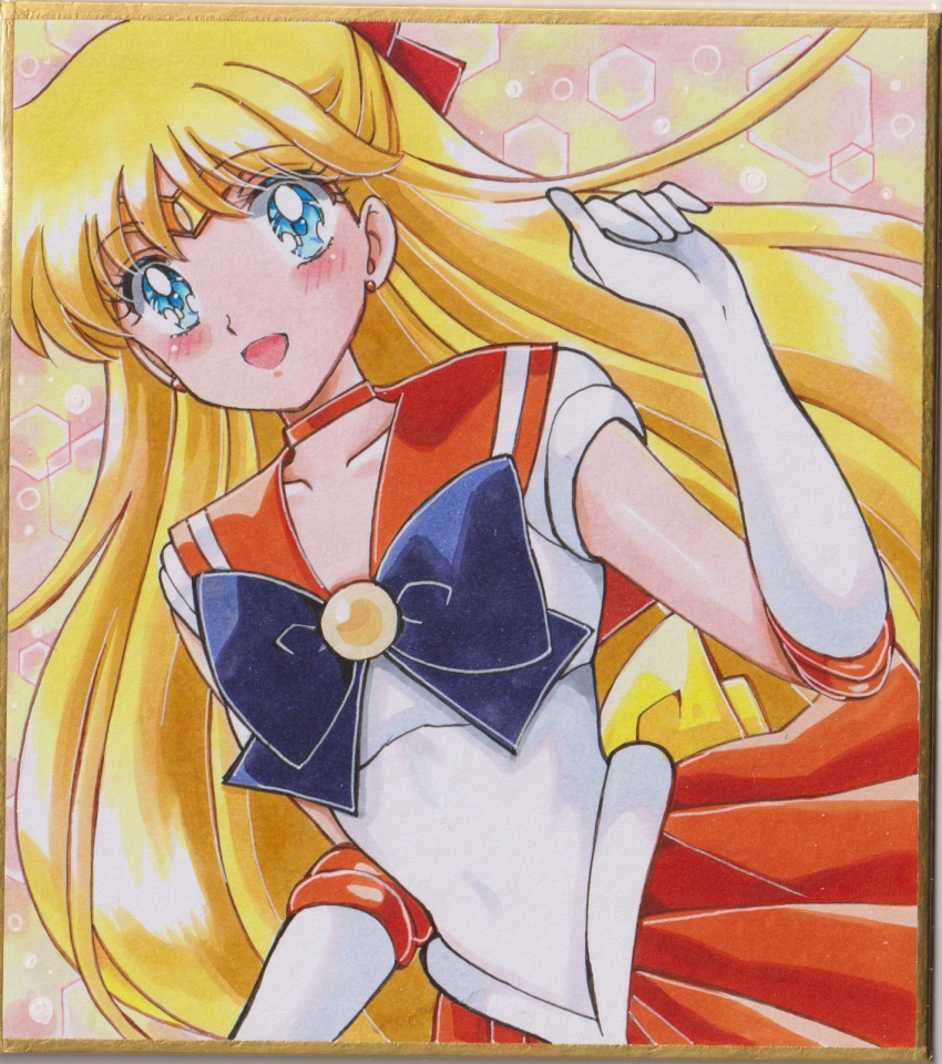 1girl, :d, absurdres, adult_swim, aino_minako, back_bow, bishoujo_senshi_sailor_moon, bishoujo_senshi_sailor_moon_r