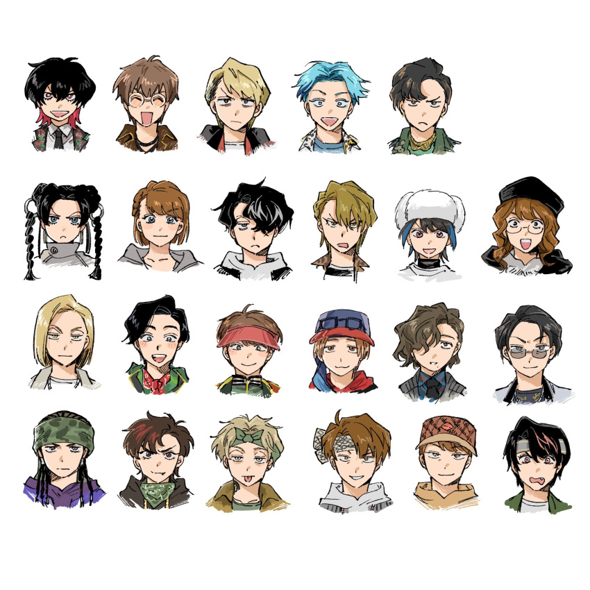 2girls, 6+boys, :/, :3, :d, ^_^, ahoge, akanegakubo_ryoutarou