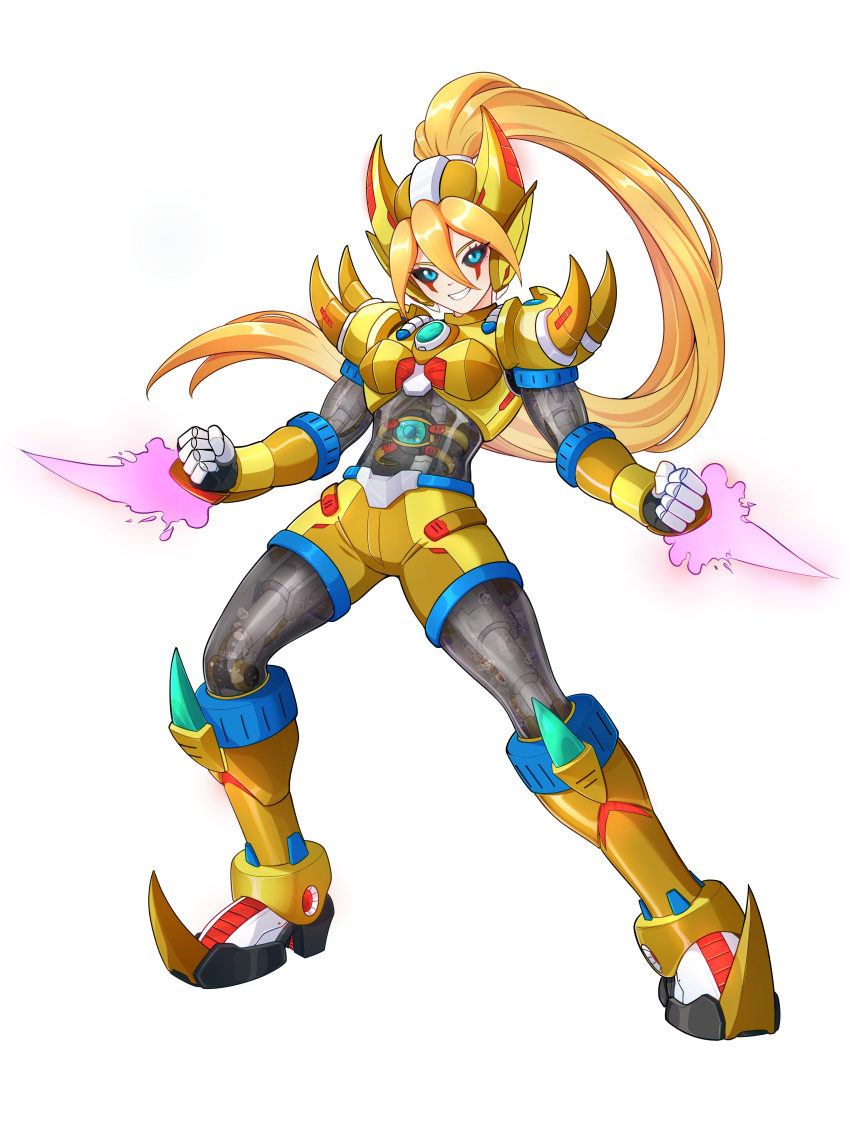 1girl, absurdres, alternate_costume, armor, armored_boots, armored_gloves, belt, biometal