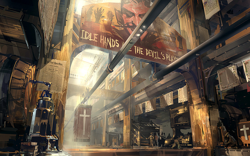 ben_lo, bioshock_(series), bioshock_infinite, blurry, blurry_background, cable, concept_art, cross