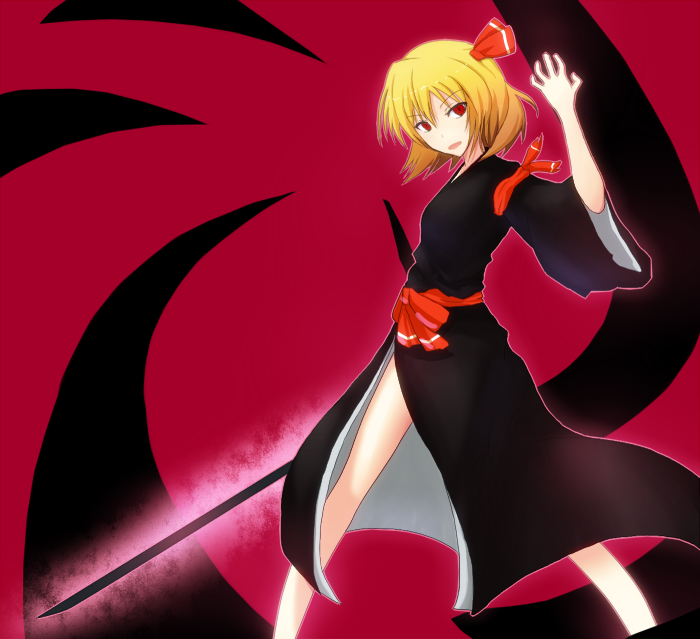 blonde_hair, bow, cassandra-0808, cassandra_(seishun_katsu_sando), hair_bow, hair_ribbon, japanese_clothes, katana