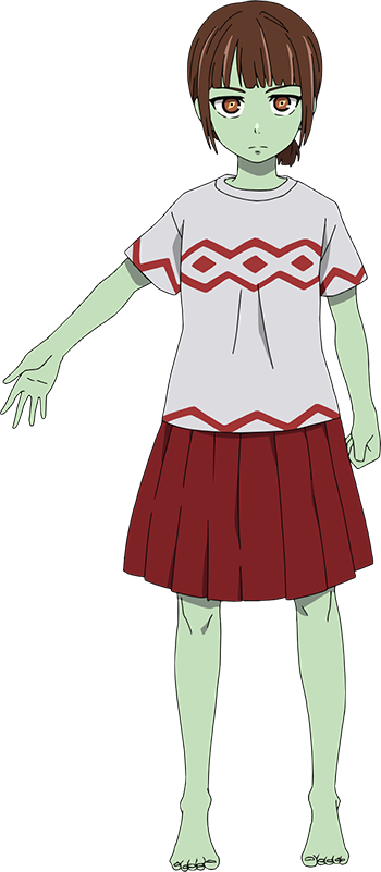 1girl, anaak_jahad, anime_coloring, barefoot, blunt_bangs, breasts, brown_eyes, brown_hair