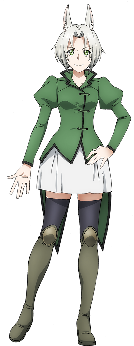 1girl, animal_ears, anime_coloring, black_thighhighs, boots, breasts, brown_boots, closed_mouth