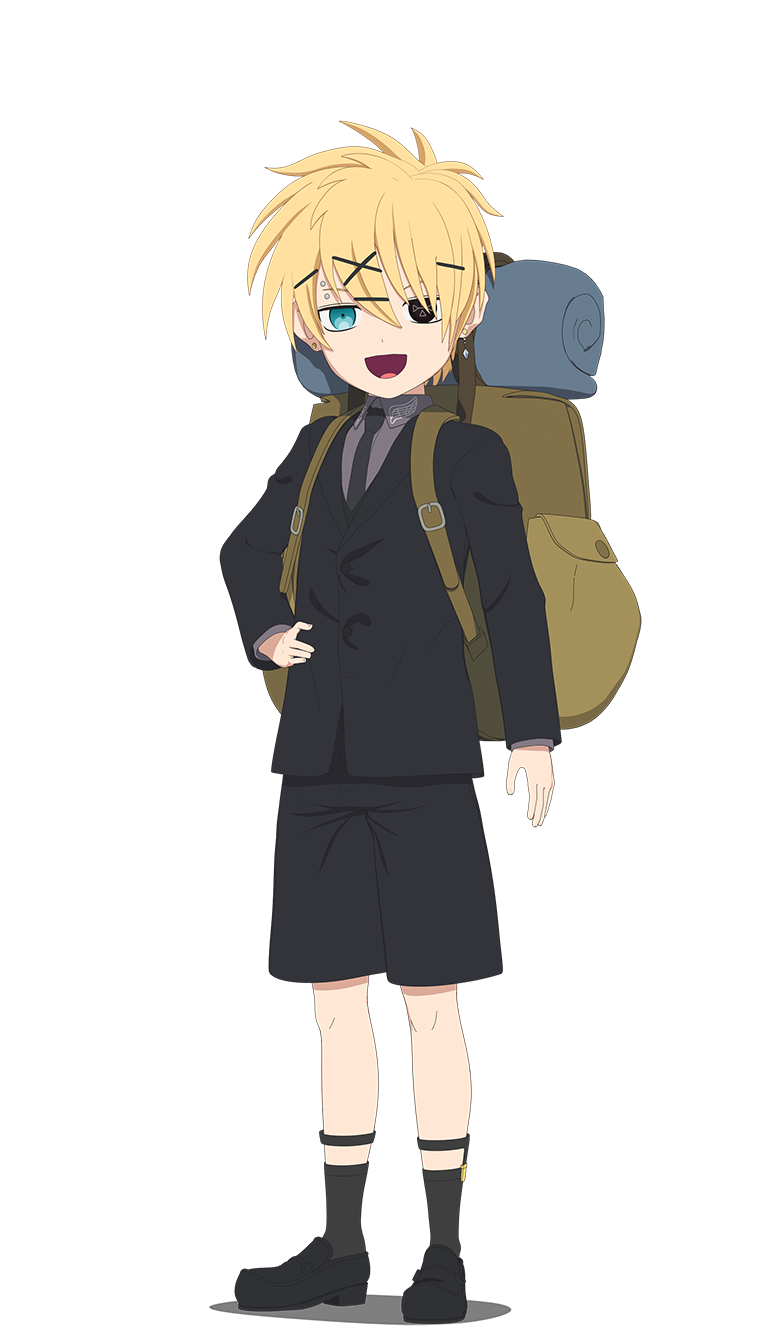 1boy, :d, anime_coloring, backpack, bag, black_eyes, black_jacket, black_necktie
