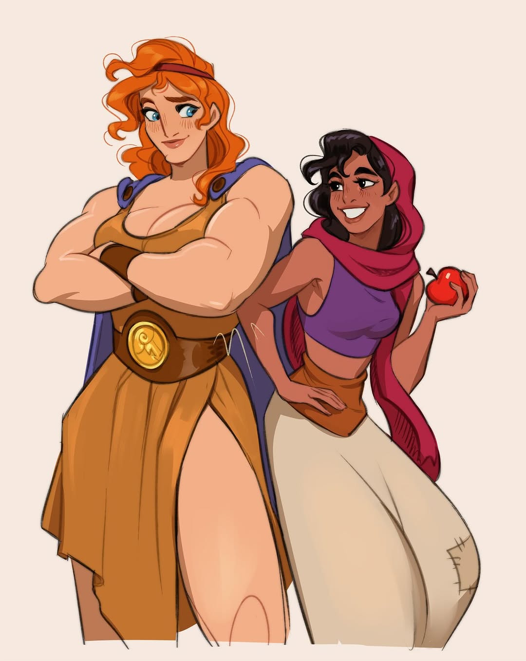 2boys, 2girls, aladdin_(character), aladdin_(disney), aladdin_(movie), baggy_pants, black_hair, blue_eyes