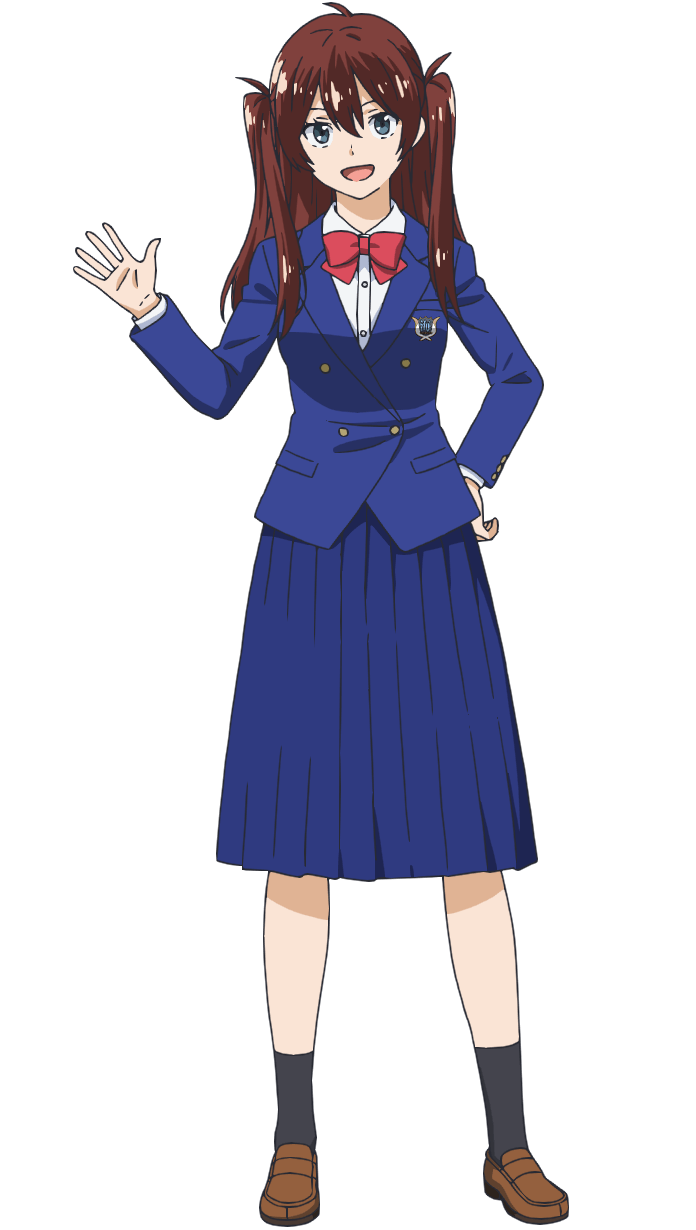 1girl, :d, akine_ritsuko, anime_coloring, ao_no_orchestra, black_socks, blazer, blue_jacket