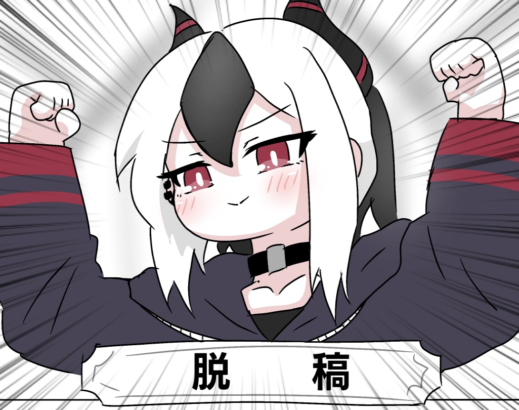 1girl, arms_up, black_choker, black_hair, black_hoodie, blue_archive, blush, choker