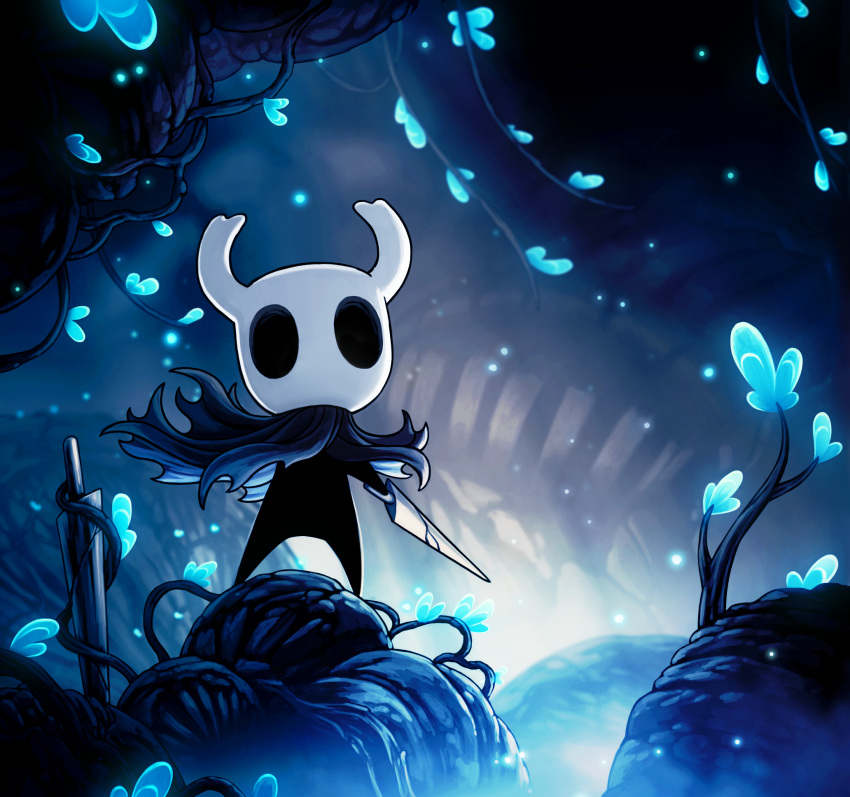 1other, ari_gibson, bioluminescence, black_skin, bug, cave_interior, chitin, cloak