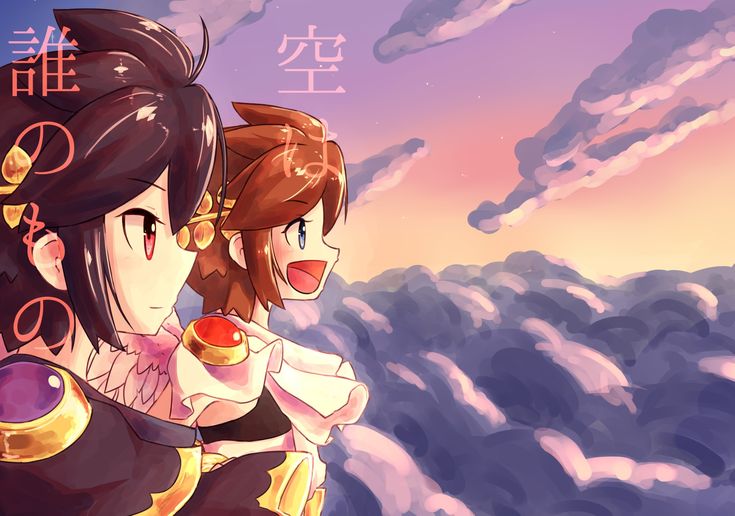 2boys, angel, angel_wings, aonori106, bad_id, bad_pixiv_id, black_hair, blue_eyes