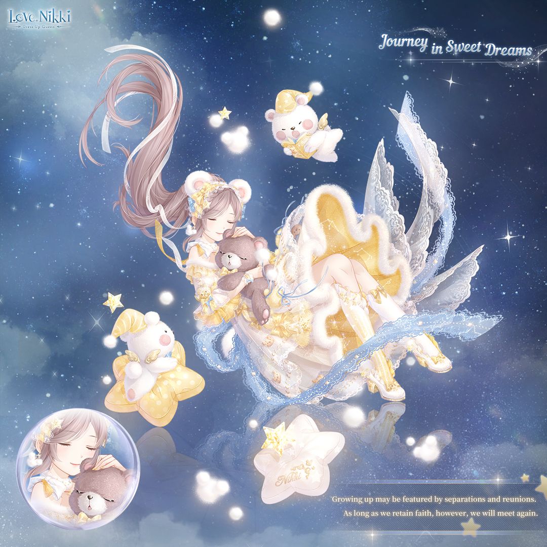 1girl, animal_ear_hairband, animal_ears, artist_request, asymmetrical_legwear, back_ribbon, bear, bear_ear_hairband