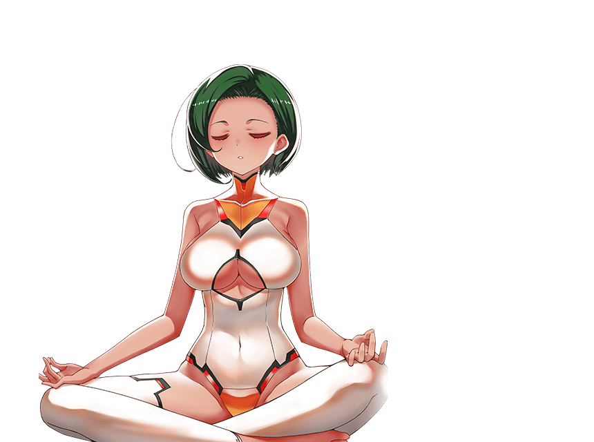 1girl, bare_shoulders, blush, breasts, cleavage_cutout, closed_eyes, clothing_cutout, covered_navel