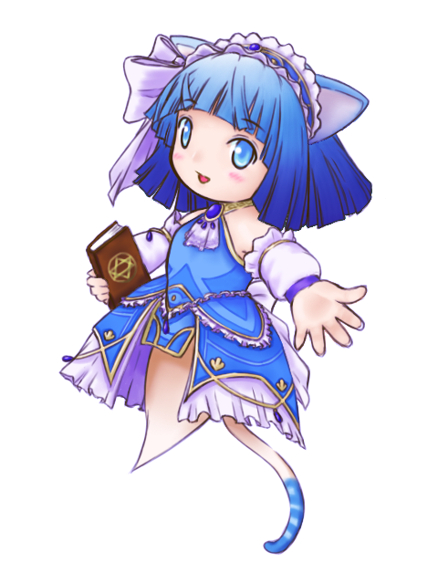1girl, alternate_costume, animal_ears, blue_dress, blue_eyes, blue_hair, blue_headband, book