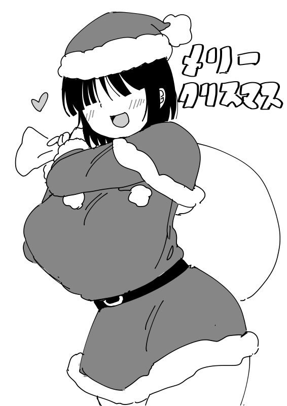 1girl, breasts, large_breasts, no_eyes, nyaromeron, sacchan_(nyaromeron)