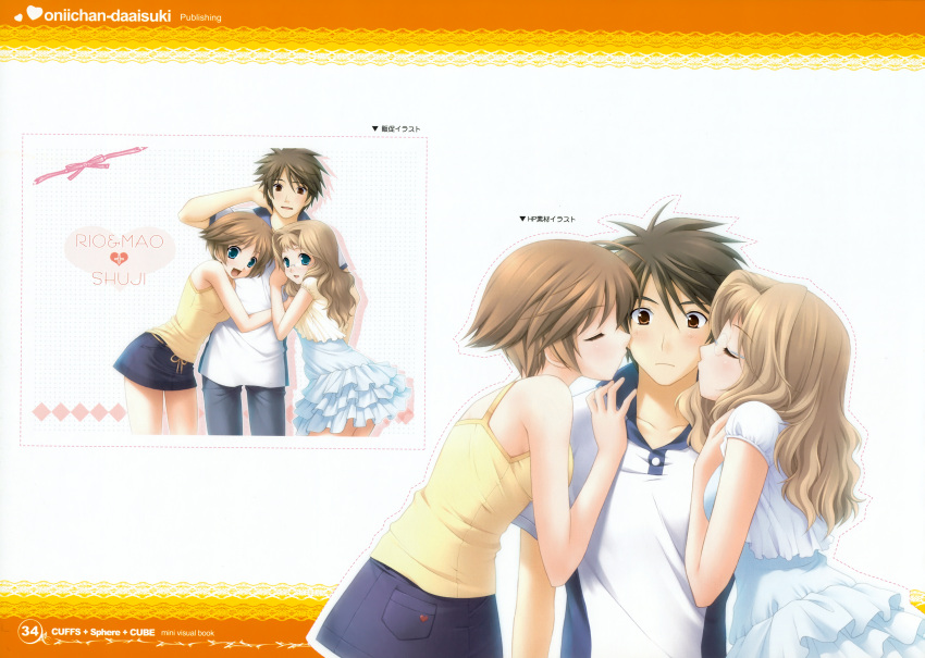 dress, hazuki_mao, hazuki_rio, glasses, oniichan_daaisuki!, yuhki_mitsuru