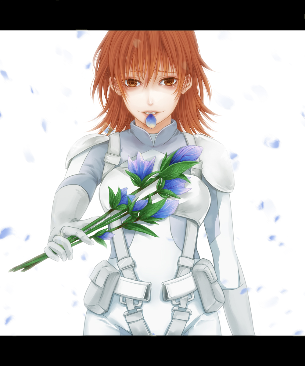 brown_eyes, brown_hair, clone, flower, highres, misaka, misaka_worst, to_aru_majutsu_no_index