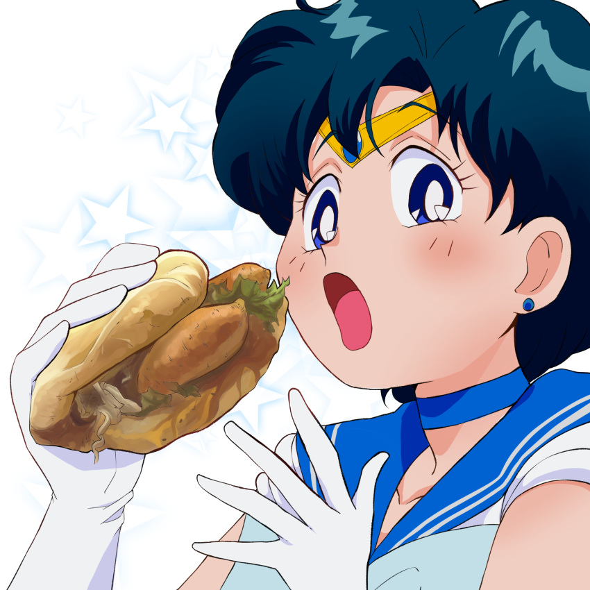 bishoujo_senshi_sailor_moon, blue_bow, blue_bowtie, blue_choker, blue_eyes, blue_hair, blue_sailor_collar, bow