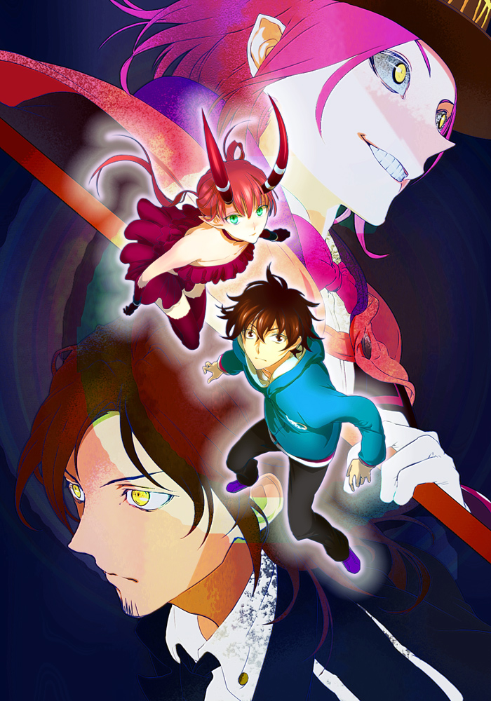 bowtie, brown_eyes, brown_hair, c, c_(control), c_the_money_of_soul_and_possibility_control, frills, green_eyes