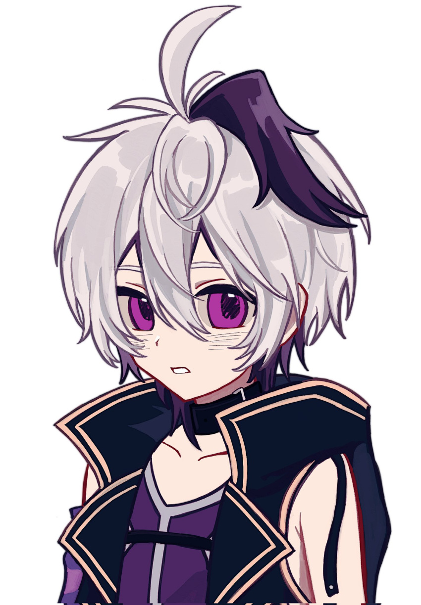 1girl, 7umu91, ahoge, bare_shoulders, belt, belt_buckle, belt_collar, black_belt