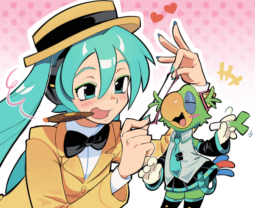 1boy, 1girl, absurdres, adjusting_hair_ornament, animal, bird, blue_eyes, blue_hair