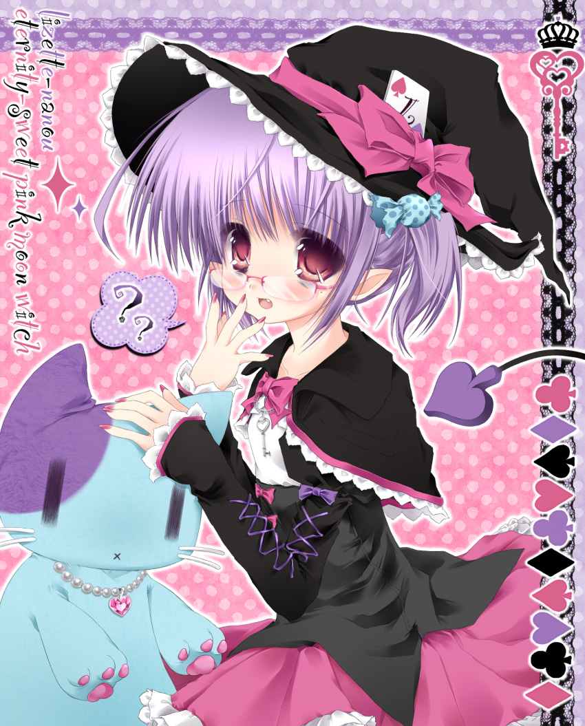 1girl, 2000s_(style), alice_(frilldevil), bags_under_eyes, black_dress, blush, demon_girl, demon_tail