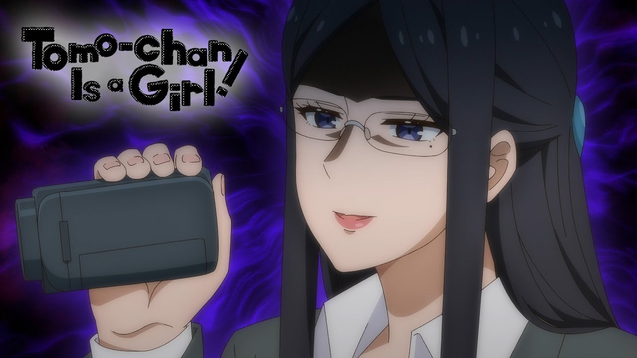 1girl, black_hair, glasses, gundou_misaki, long_hair, mature_female, non-web_source, serious