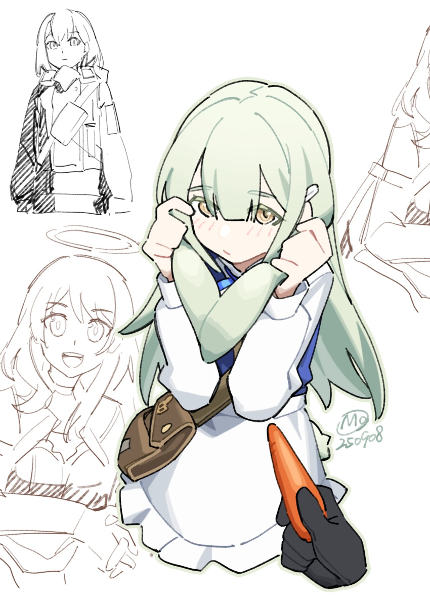 1other, animal_ears, arknights, bang_dream!, bang_dream!_it's_mygo!!!!!, blunt_bangs, brown_bag, carrot