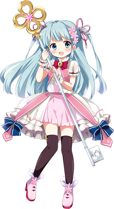 1girl, :d, aqua_hair, black_thighhighs, blue_bow, blue_eyes, blunt_bangs, bow