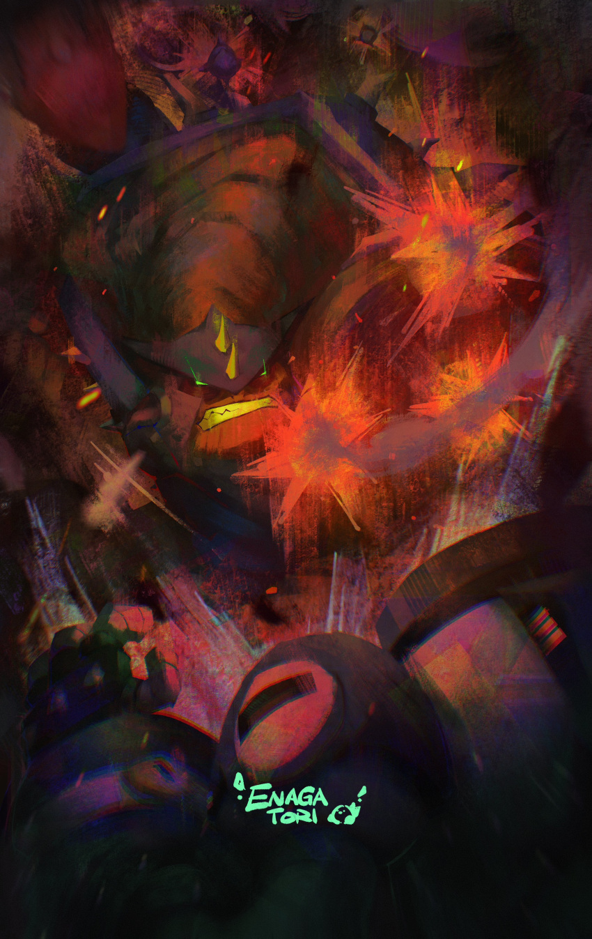 1boy, 1other, absurdres, alien, armor, assault_visor, battle, ben_10