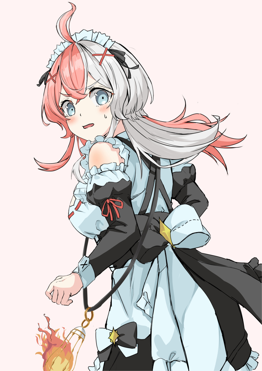 1girl, abi_(253seki), absurdres, bare_shoulders, blue_eyes, breasts, eris_(monster_strike), eyelashes