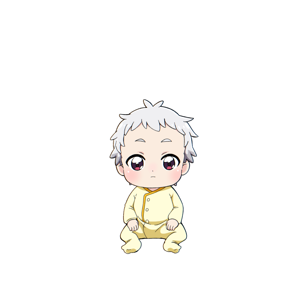 1boy, @est@, aged_down, baby, blush, buttons, closed_mouth, commentary