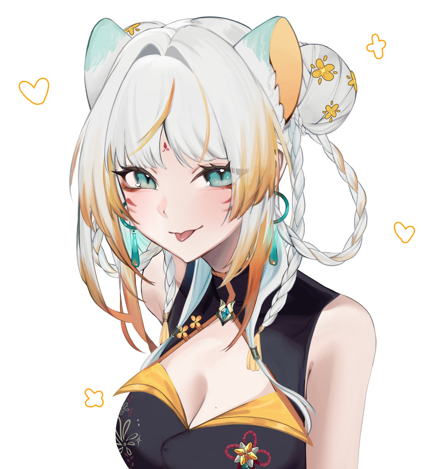 blue_eyes, chromashift, taiga_toragami, tiger_ears, virtual_youtuber, white_hair