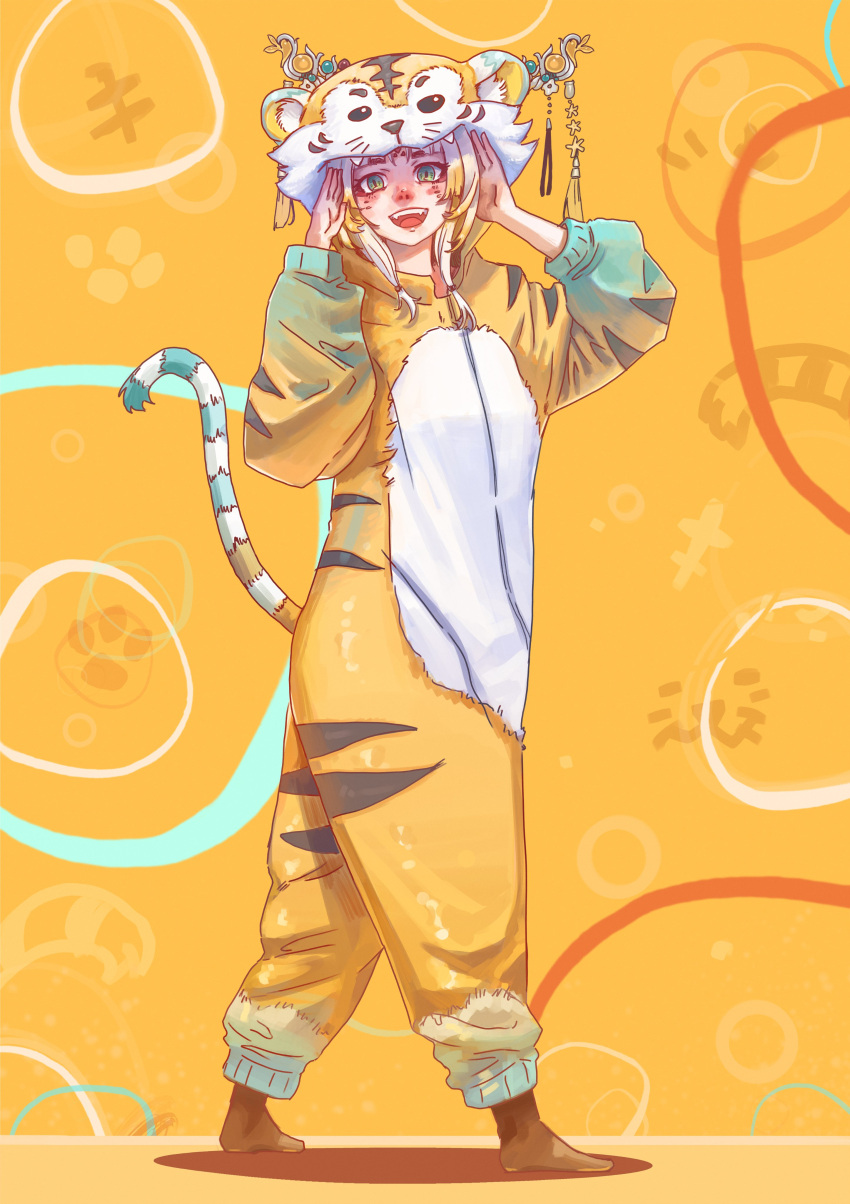 blue_eyes, chromashift, taiga_toragami, tiger_tail, virtual_youtuber, white_hair