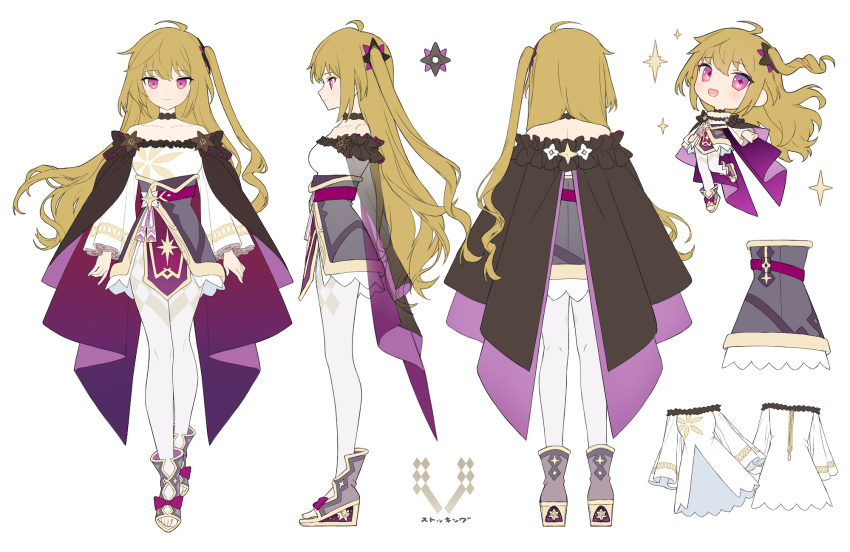 1girl, :d, ahoge, ainy, baibato, bare_shoulders, black_choker, blonde_hair