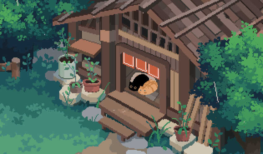 abandoned, animal_focus, animated, animated_gif, cat, commentary, decomposedmaw, no_humans