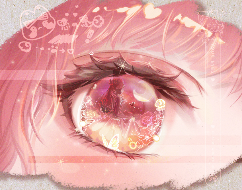 1girl, beibei-nuliqinggaoban, braid, close-up, commission, crescent_moon, crown_braid, dress