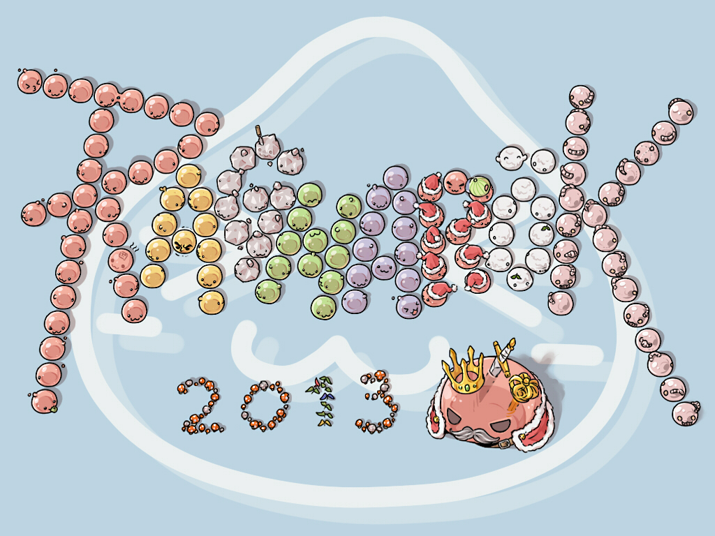 2013, :3, apple, blue_background, cape, commentary_request, company_name, crown