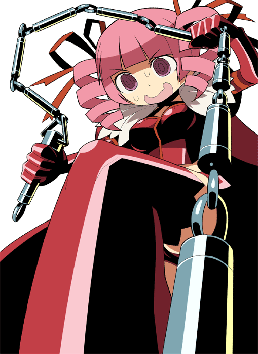 1girl, anime_coloring, archived_source, black_straps, blunt_bangs, breasts, coat, criss-cross_halter