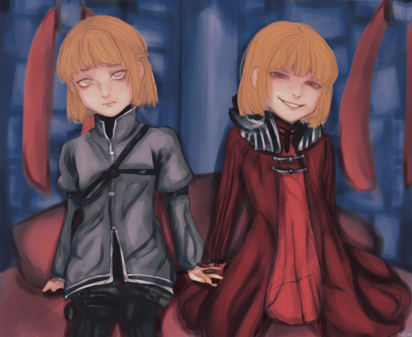 blonde_hair, drag-on_dragoon, drag-on_dragoon_1, dress, highres, manah, non-web_source, red_dress