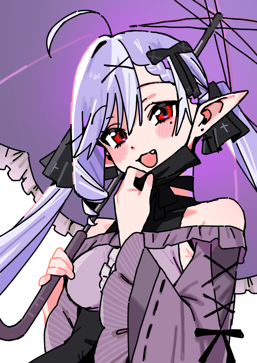 1girl, absurdres, ahoge, alternate_costume, alternate_hairstyle, andii_(anzai_teachco), bare_shoulders, black_mask