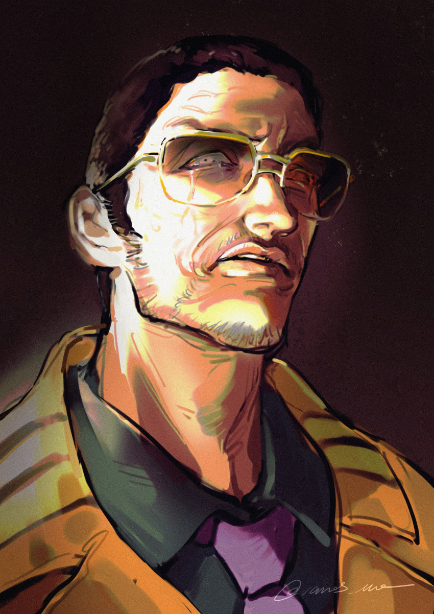 1boy, absurdres, beard_stubble, black_background, crying, crying_with_eyes_open, facial_hair, gold_trim