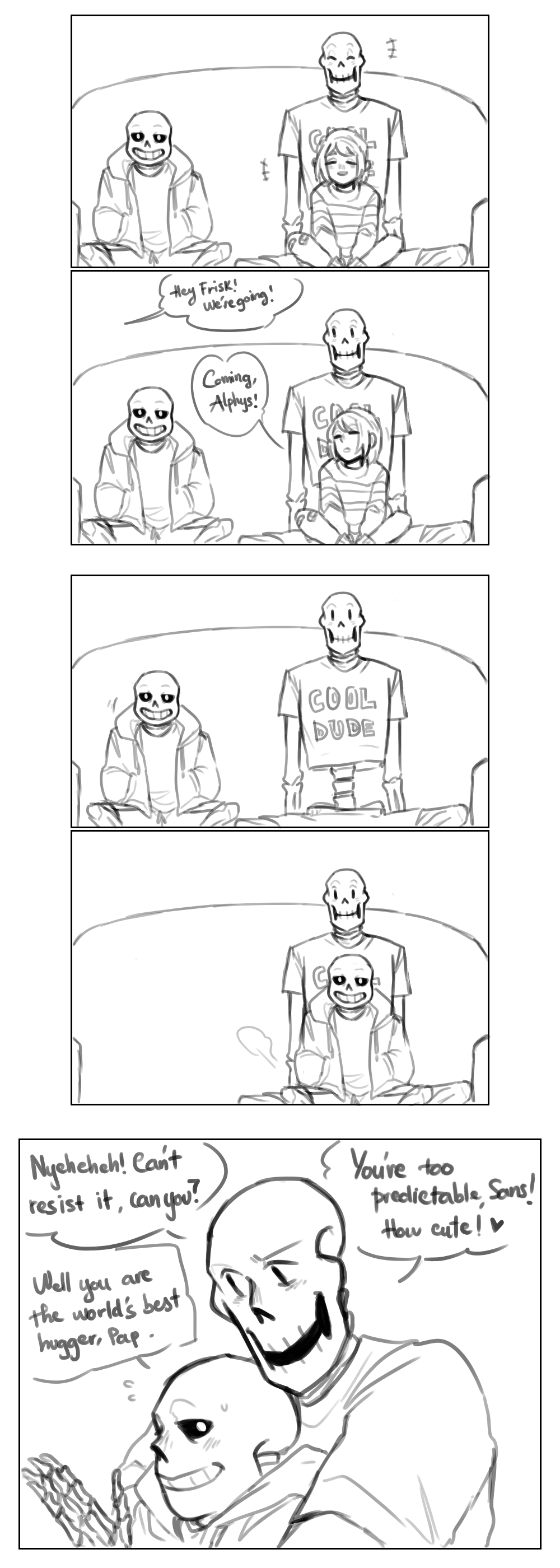 +++, 1other, 2016, 2boys, 2d, alphys, ambiguous_gender, behind_another