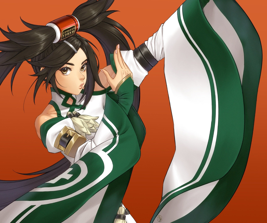 1girl, alternate_color, china_dress, chinese_clothes, dress, fighting_stance, fingernails, frills